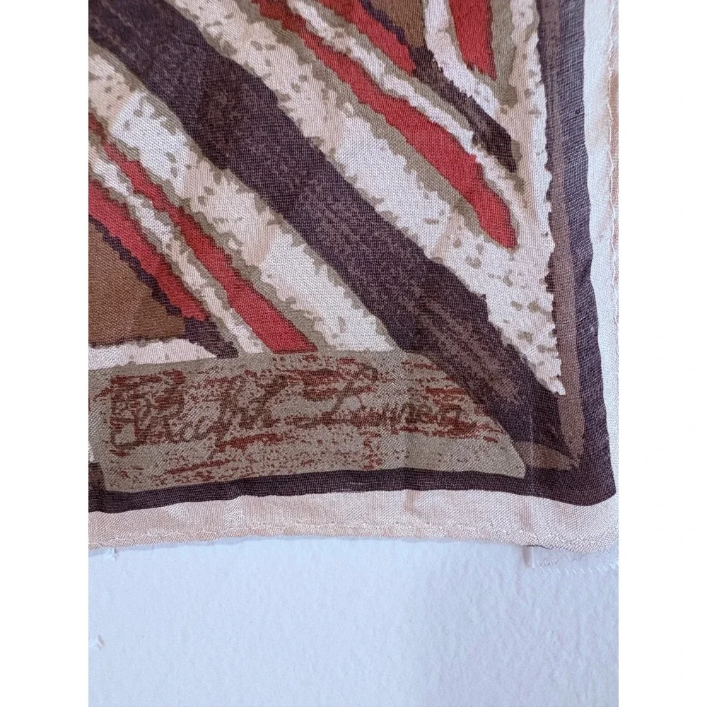 Ralph Lauren Silk Scarf Vintage Safari Expedition Travel Journal Print Italy